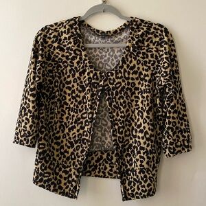 Lily White Leopard Print Cardigan